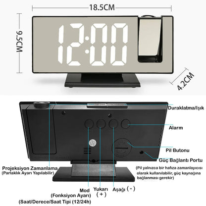 Projextime 3D Projeksiyonlu Dijital Masa Saati