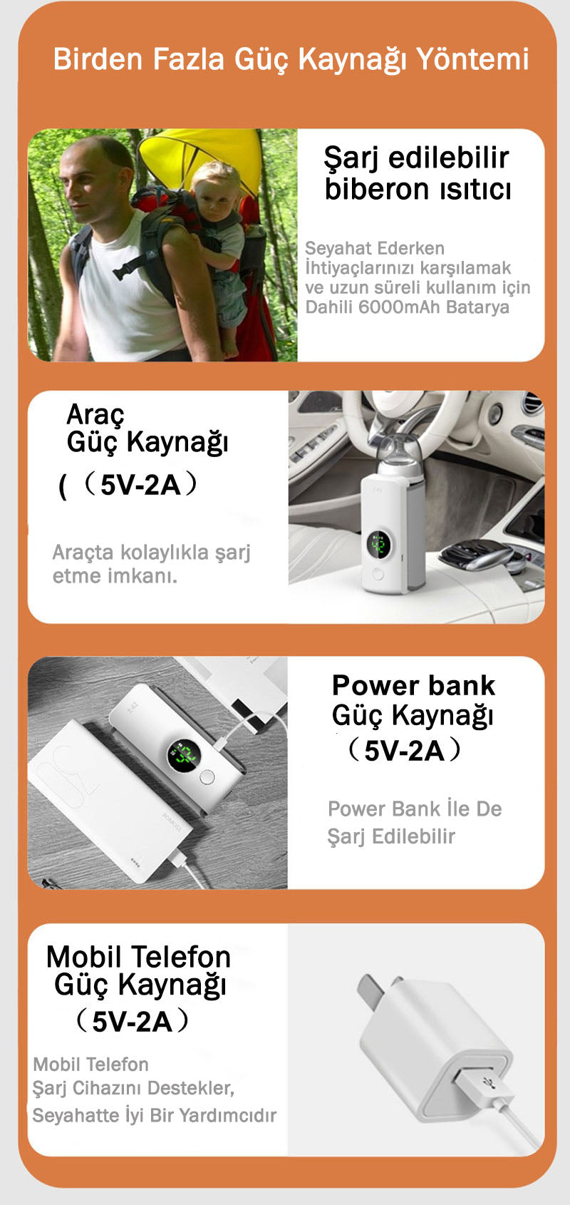 Şarjlı Taşınabilir Biberon Isıtıcı
